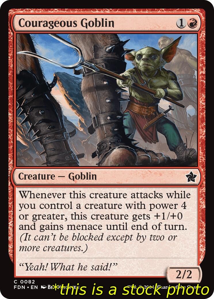 Magic Courageous Goblin Foundations 82 Foil Lightly Played