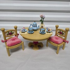 Fisher Price Briarberry Bears Furniture Table 2 Chairs Accessories Set 1998