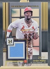 Jordan Walker Cardinals 2024 Topps Museum Meaningful Material Gold /35