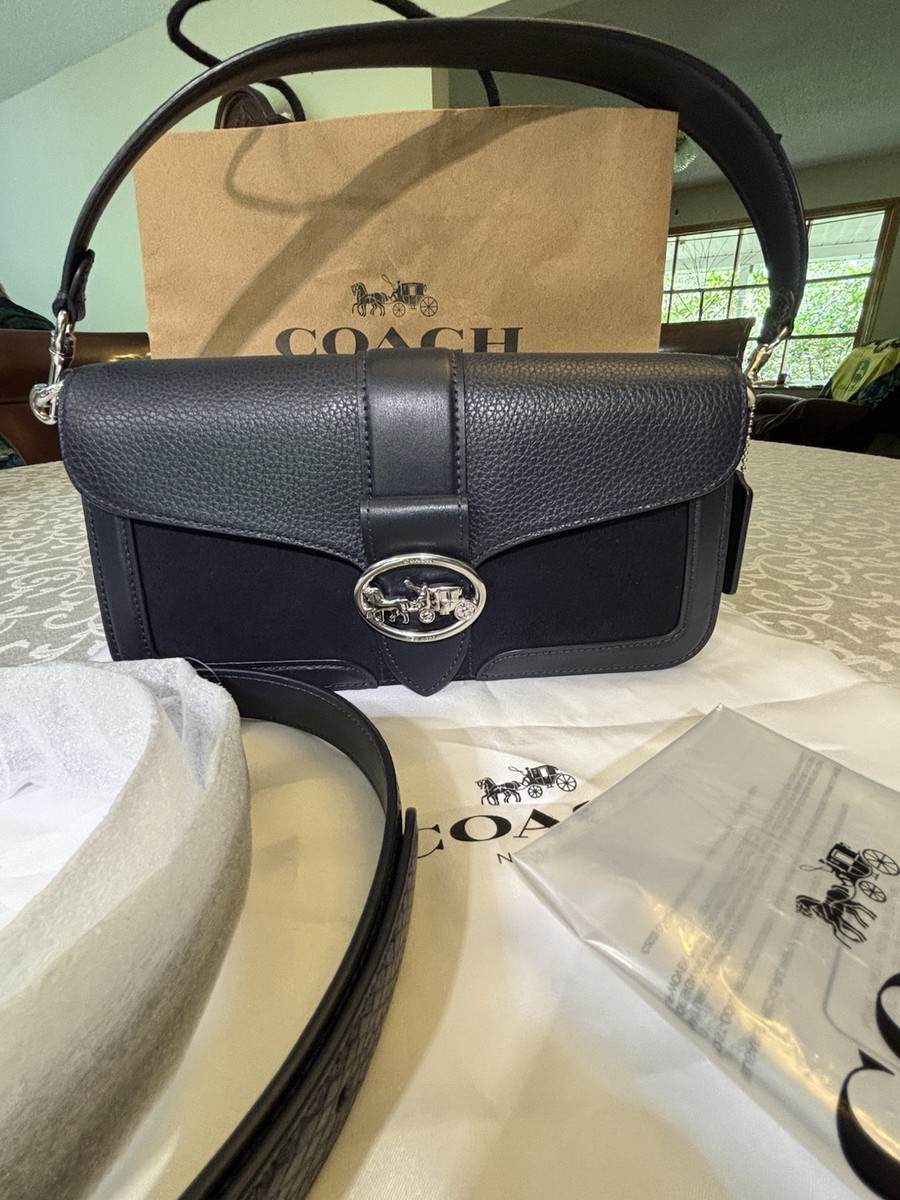 Coach Georgie Midnight Multi Navy Blue Crossbody Shoulder Bag w