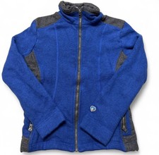 Kuhl Alfpaca Fleece Jacket Womens M Blue Full Zip Outdoor Hiking Gorp Active