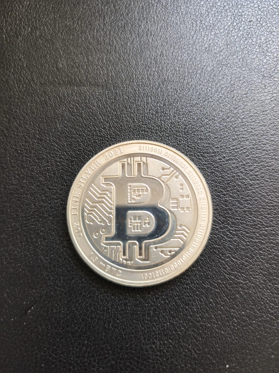 Moneda Bitcoin 2021 Niue 2 dólares–1 oz plata pura .9999–New Zealand-Edic limita