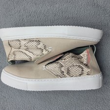 Hey Dude Shoes Womens Size 7 Snake Beige Peyton Slip On Casual