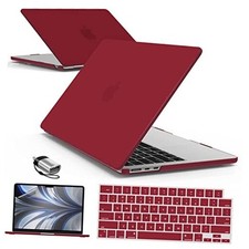 Compatible with 2025 For MacBook Air 15" M4 A3241 M3 A3114 M2 A2941 Wine Red