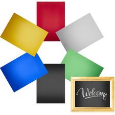 6 Pack 5 X 7 Inch Metal Engraving Sheets Multicolor Laser Engraving Blanks 0.8 M