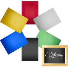 6 Pack 5 X 7 Inch Metal Engraving Sheets Multicolor Laser Engraving Blanks 0.8 M