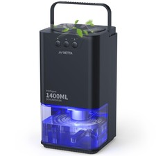 NETTA Dehumidifiers for Home Damp 1400ml Dehumidifier with Ultra Quiet Black 