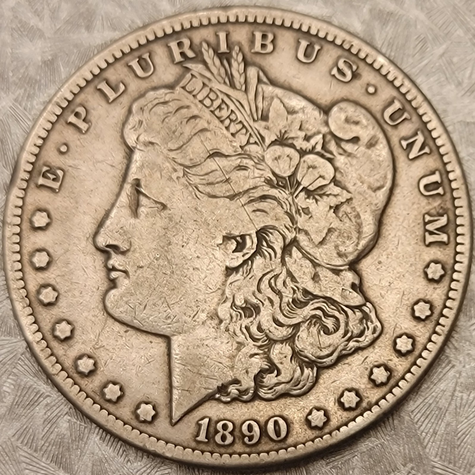 1890-CC VAM-4 Tailbar Morgan Silver Dollar (Looks VF/XF) - RARE CARSON CITY VAM!
