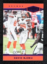 2018 Panini Plates & Patches Purple 9/30 David Njoku #45 0d44