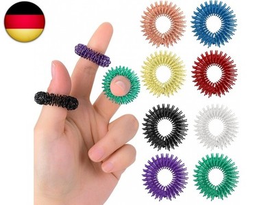 8 Stück Akupressur Ring Set, Massageringe für Finger Akupressurring, Massage R