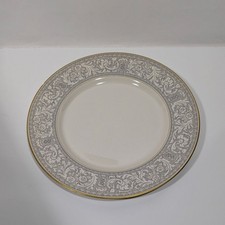 Franciscan Masterpiece China Renaissance Pattern Dinner Plate Gray Gold Trim USA