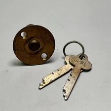 Vintage original CORBIN Post Peg Unusual Style Cylinder with 2  OEM  keys