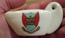 Goss Crested China Saltburn-By-The-Sea Saltburn  Caerleon Ancient Lamp