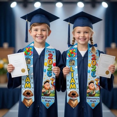 Personalized Pixup Up Russell Dug And Kevin Class Of 2026 Graduation Stole