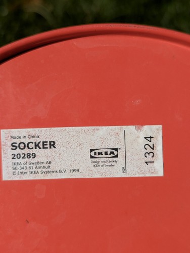 Red Retired Ikea Metal Milk Can SOCKER 30" - Picture 10 of 10