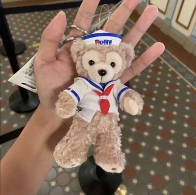 2024 New Disney Duffy Bear Lovely Plush Doll Backpack Decor Keychain Hot