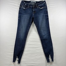 BKE Stella Ankle Skinny Jeans Womens 30 Dark Wash Low Rise Distressed ABK1541A