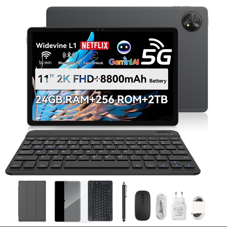 Blackview ZENO 10 11" Tablet Android 15 24GB+256GB/2TB 5G AI Gaming Tablet Set