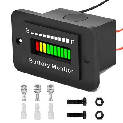 Autokcan Battery Monitor 12V 24V 36V 48V 60V 72V Golf Cart black