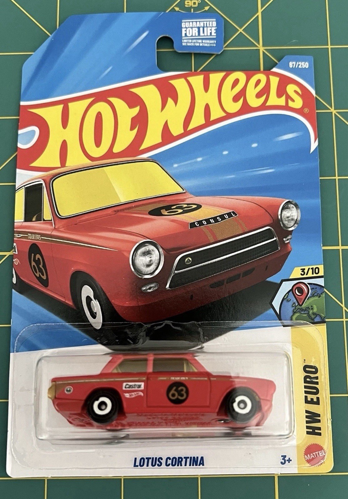 2026 HOT WHEELS LOTUS CORTINA HW EURO 3/10 SATIN CHERRY RED