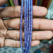 16 Inch Natural AAA Tanzanite Faceted Rondelle Shape Beads, Natural Tanzanite Be