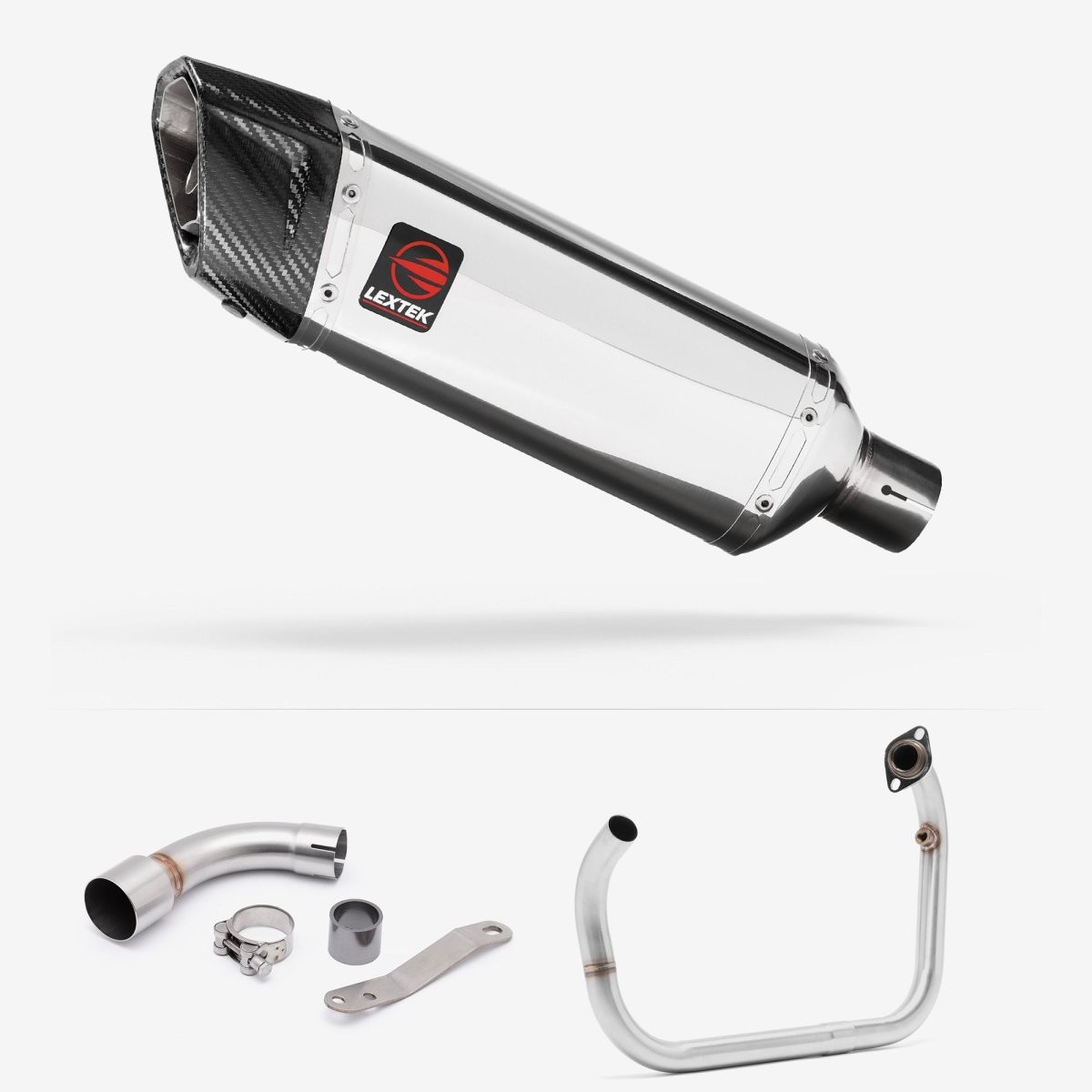 Lextek Stainless Steel SP4 Polished 300mm Exhaust System Silencer Rear EXKT6118