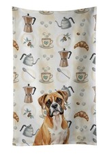 Caroline's Treasures Boxer Coffee Bar Kitchen Towel WDK7336KTWL