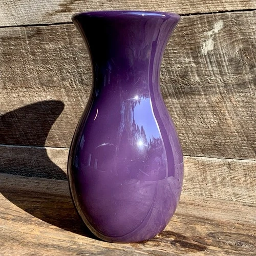 Purple Haeger Pottery Flower Vase 9” Tall Made In 2001 Pattern 623-48