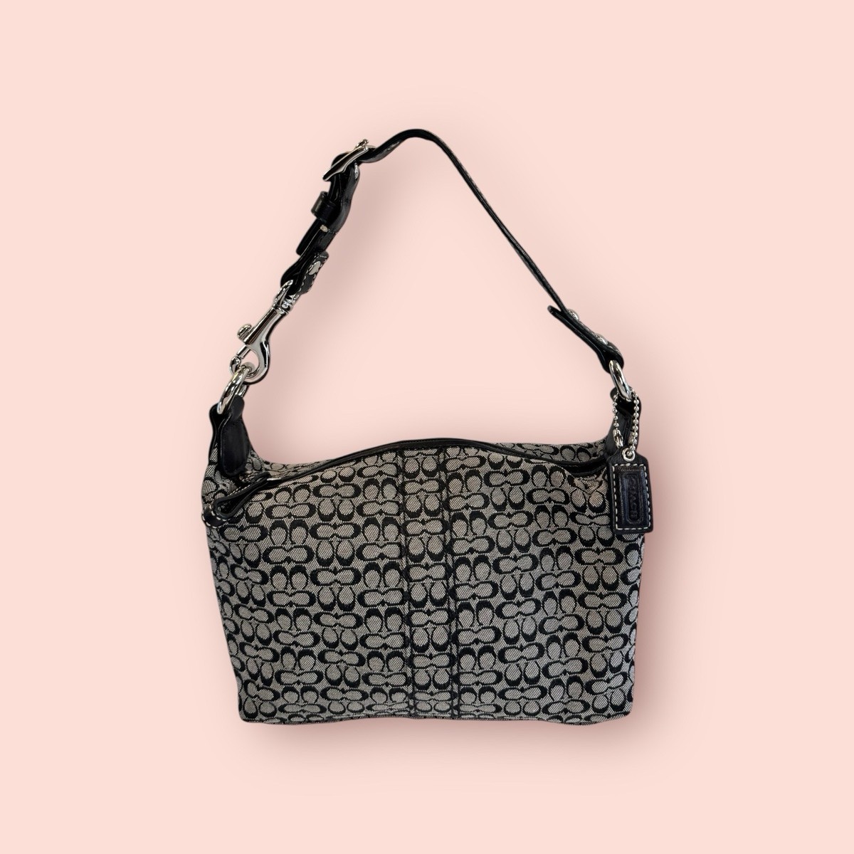 バッグ coach leather square shoulder bag Y2K COACH Vintage Y2K Legacy Purse Black Luxury Leather Handbag