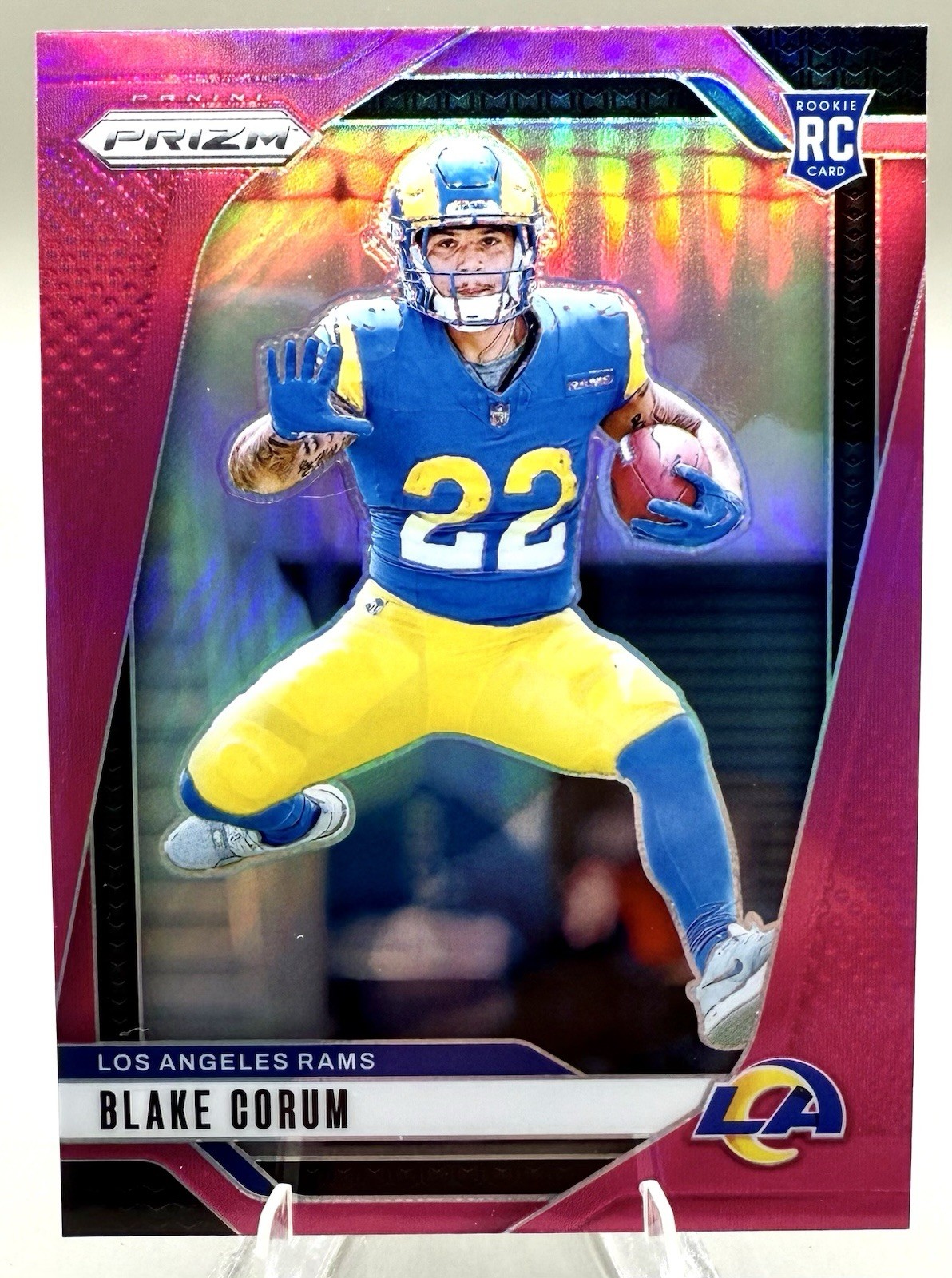 2024 Panini Prizm - Rookies Blake Corum #308 Pink Prizm (RC)