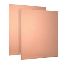 2 Pieces Pure Copper Sheet Plate Panels 6x6 inches, 18 Gauge, Metal for Industry