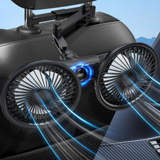 Ventilador de coche recargable para asiento trasero niños bebé, ventiladores de asiento de coche USB alimentados por batería con
