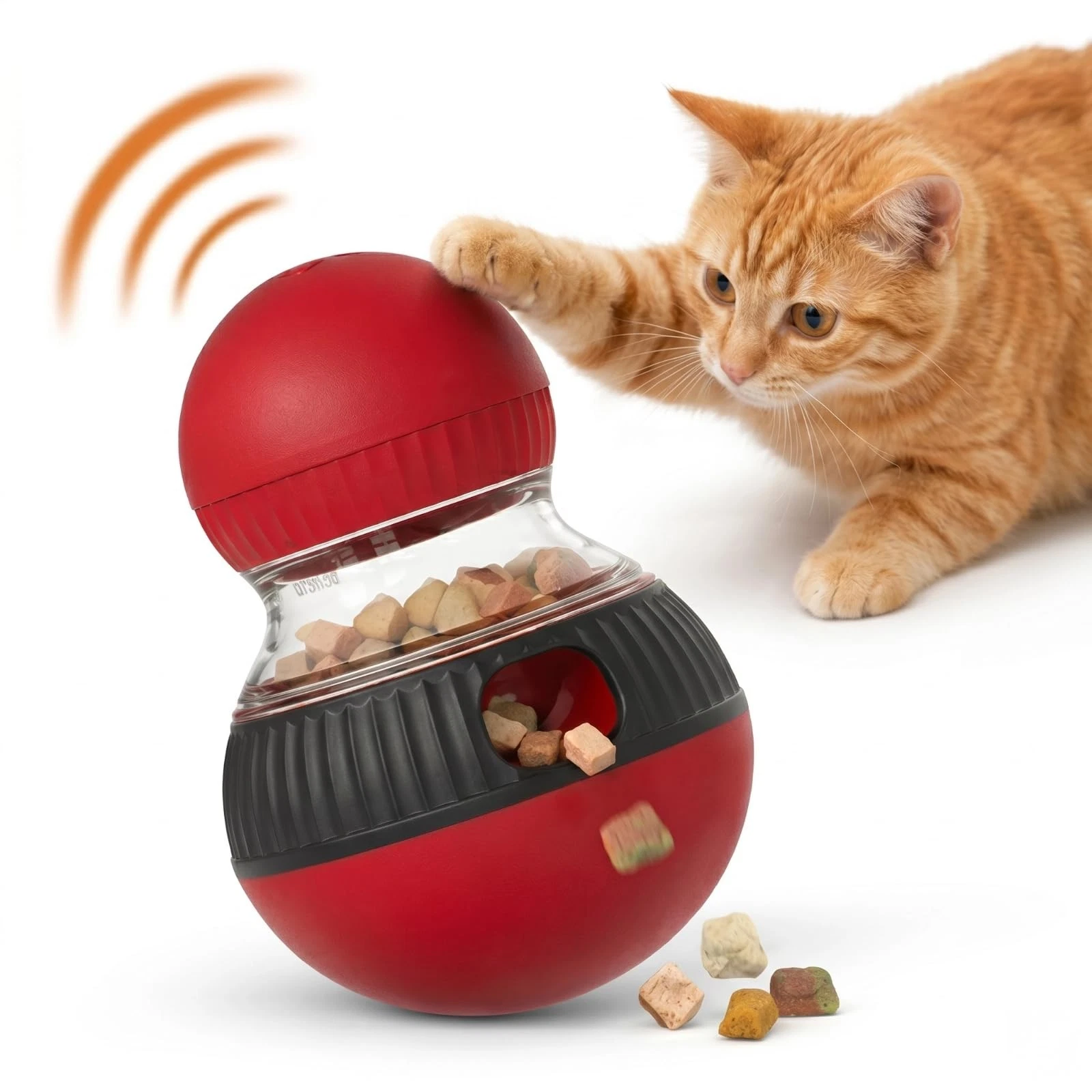 Cat Treat Toys Puzzle Feeder - Interactive Food Dispenser for Bored Indoor Ad...