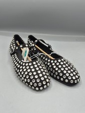 A New Day Women's Issa Rhinestone Mary Jane Flats Black Size 8M E1
