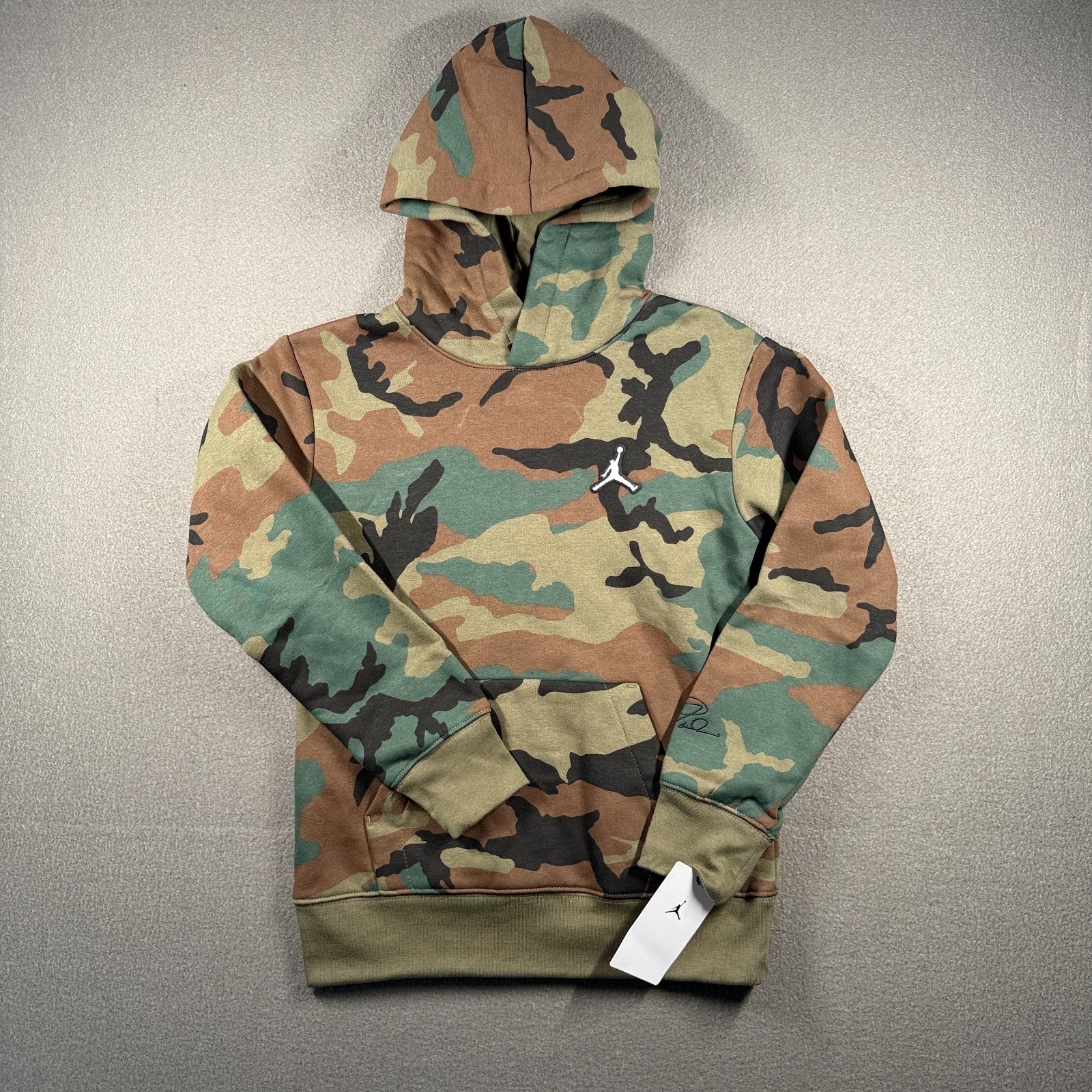 Jordan Sweatshirt Boys Green Camouflage Hoodie Sweater