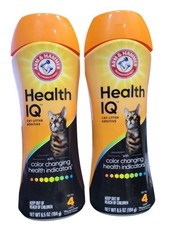 Arm  Hammer Health IQ Cat Litter Additive 6.5oz 2 Pack Color Changing NEW