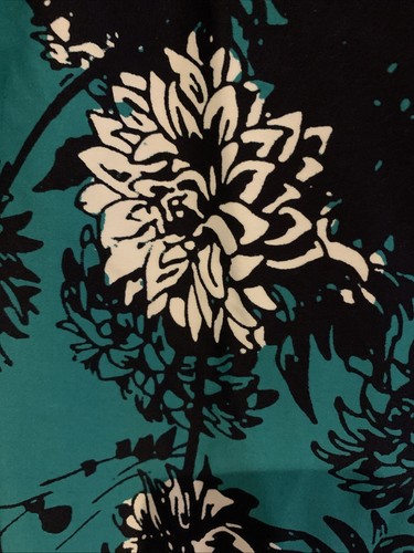 M&S Cotton Smart Dress 18 Fully Lined Green Floral Print - Picture 2 of 5