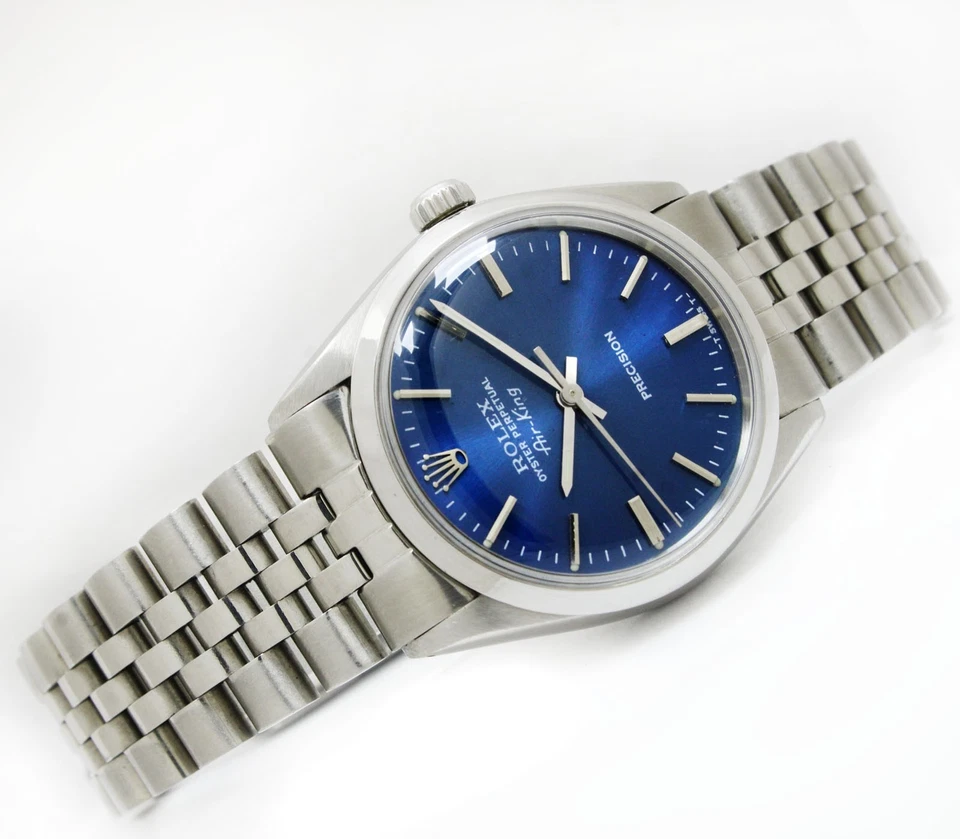 Reloj Rolex Air-King Vintage Automático Esfera Azul 34mm Hombre Acero Ref 5500/1002 Foto 4 de 4