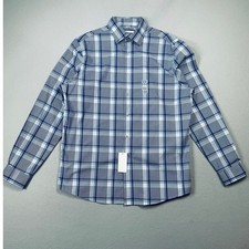 Michael Kors Men's Airsoft Reg Fit Performance Dress Shirt Blue 16.5 34-35 90