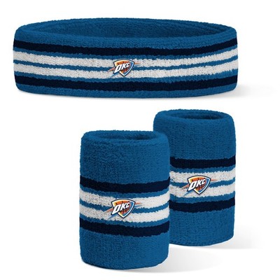 NBA Team Logo Headband & Wristband Set - Officially Licensed Sports Gear, OSFM
