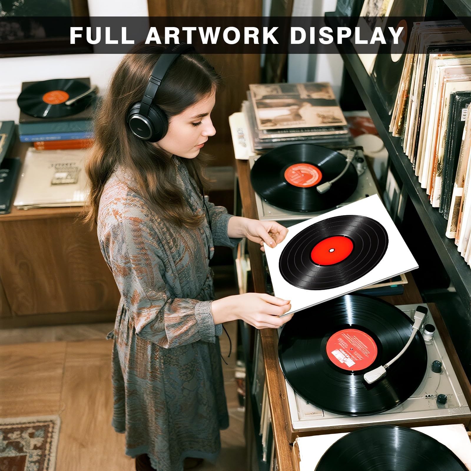 10PCS 12-Inch Picture Disc Vinyl Jackets, 350gsm White Cardboard Jackets with...