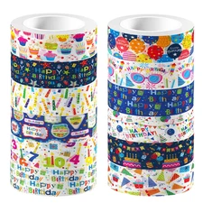 12 Pcs Happy Birthday Washi Tape Happy Birthday Masking Tape Decorations Decorat