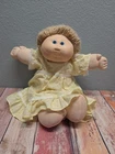 Cabbage Patch Kids girl Doll  1982 Blonde Hair,blue Eyes, Yellow Dress