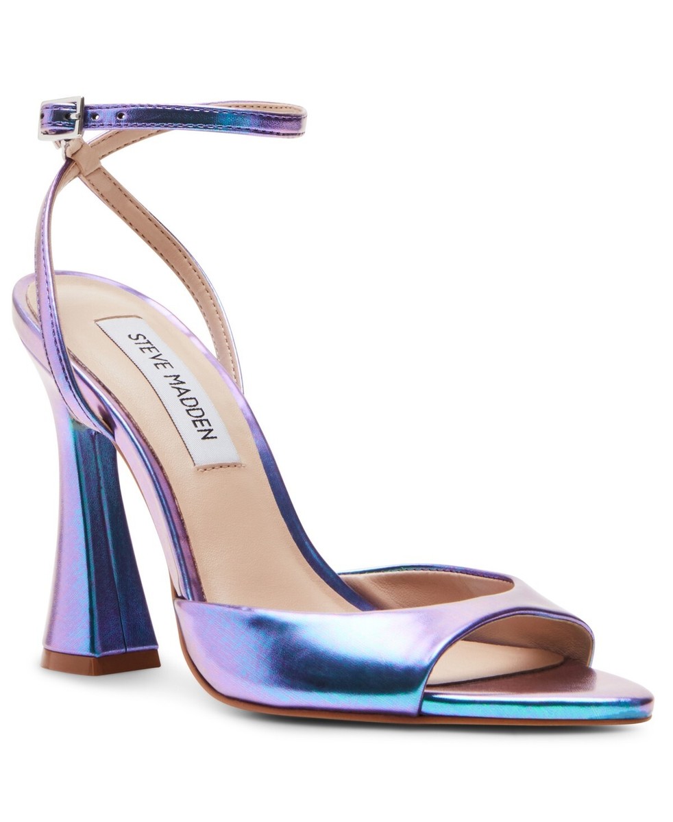 Steve Madden Women's Beki Two-Piece Flare-Heel Sandals, Purple Gasoline  Size 10M - Main Image