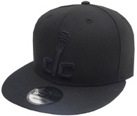 New Era Washington Wizards Black On Black Nba Snapback Cap 9Fifty Osfa Limited