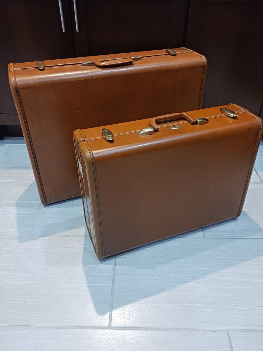 アンティーク　Samsonite　サムソナイト　大小2個セット　1950年代 VINTAGE 1950's SET OF 2- SAMSONITE- TAN/Cognac LEATHER