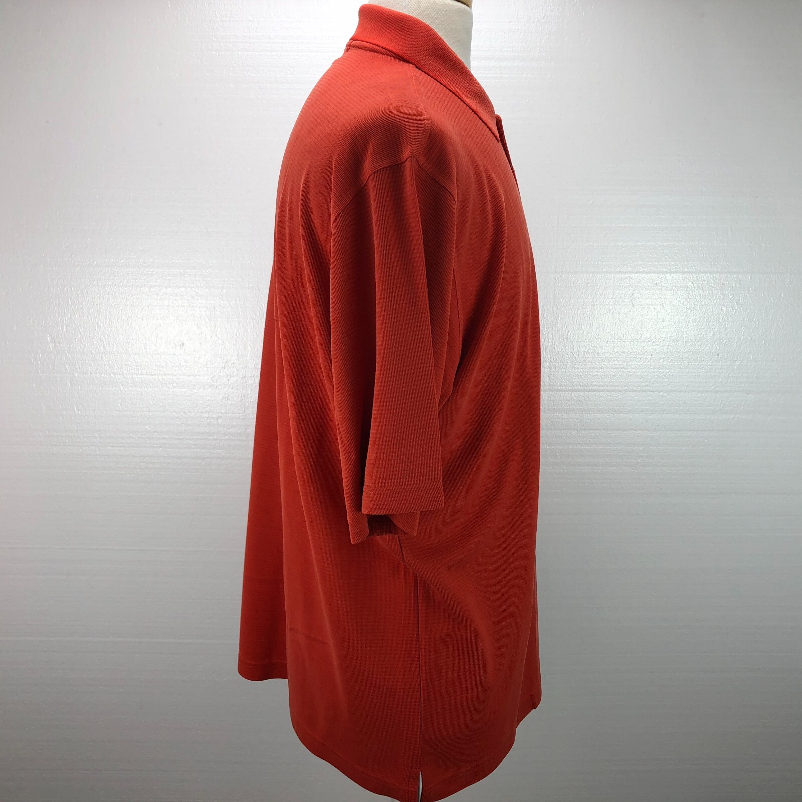 Bugatchi Uomo L Large Solid Orange Short Sleeve B… - image 5