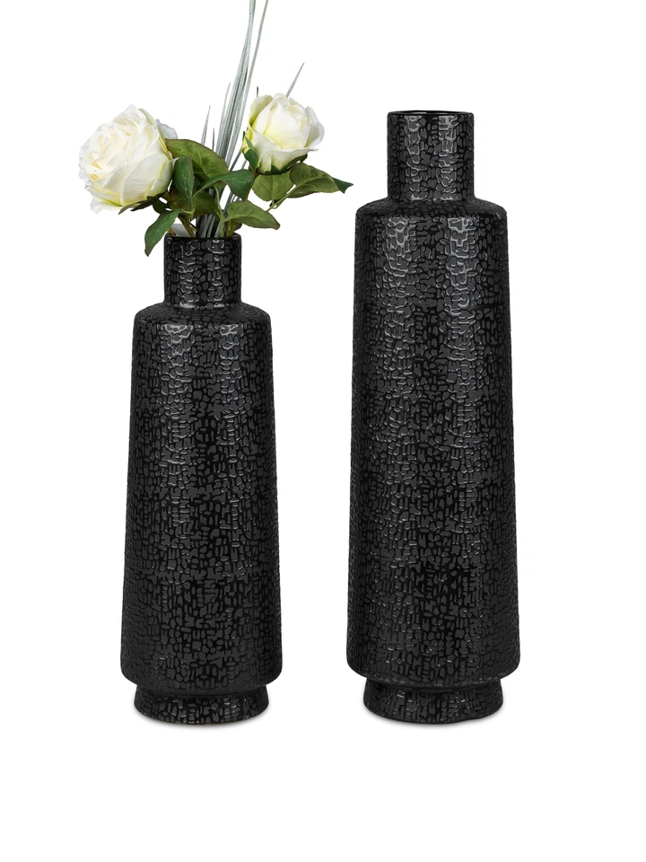 Deko Bodenvase MODERN BLACK rund H. 40cm matt schwarz Keramik Formano - Bild 2 von 2