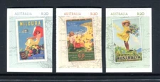 2023 The Golden Age of Travel Posters MUH  Set of 3 Booklet Stamps