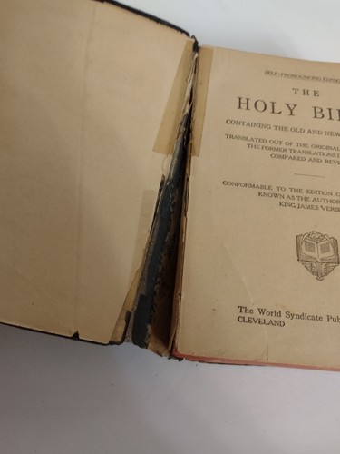 Vintage Miniaturbibel Altes und Neues Testament SEHR GETRAGEN - Bild 9 von 9